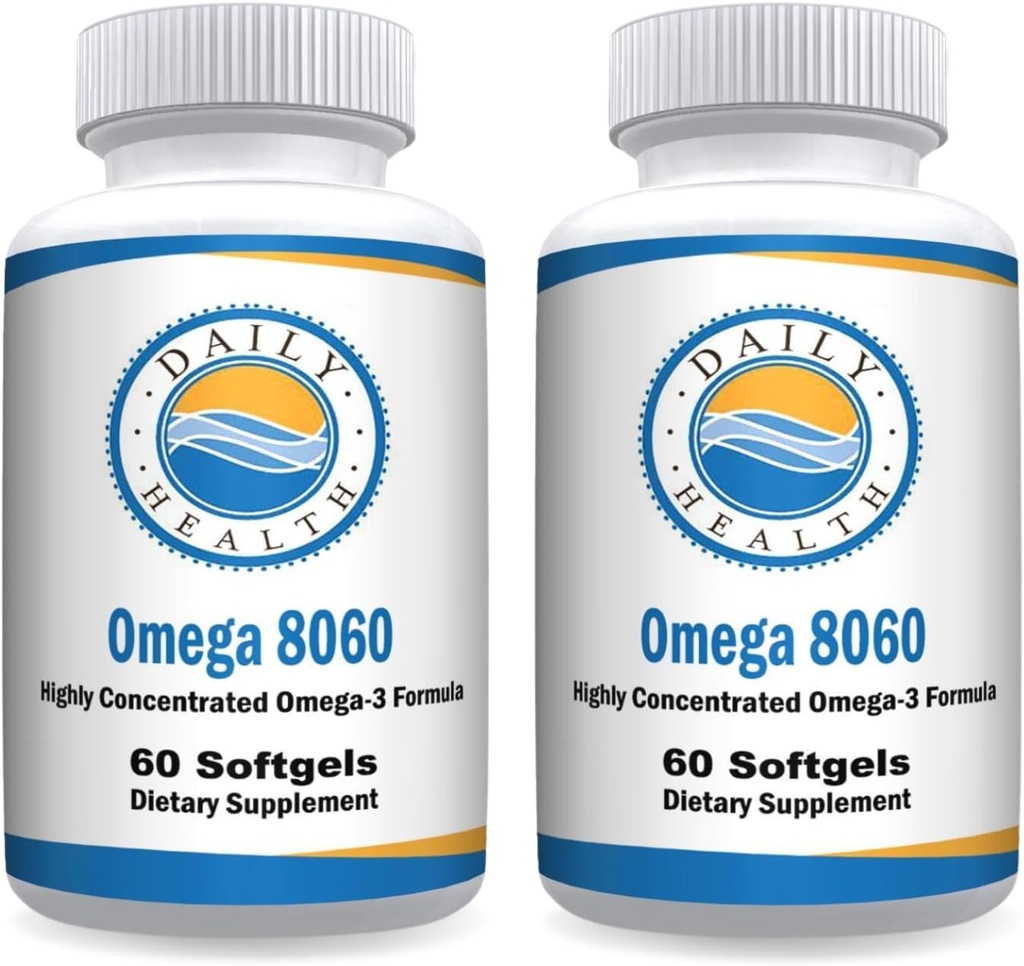 Omega 8060 24mg Omega 3 鱼油联合健康补编 60 软胶 - 2个月供应 - 2pk
