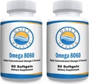 Omega 8060 24mg Omega 3 鱼油联合健康补编 60 软胶 - 2个月供应 - 2pk