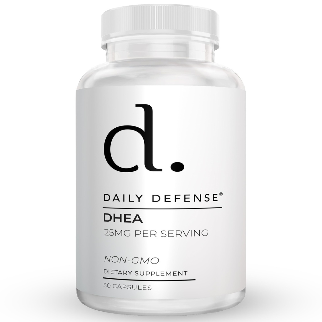 纯DHEA 25mg的男女DHEA 补充的男女DHEA - Just The Right does of DHEA Vitamins for Vituality, Energy Boost, & Mood Support - DHEA 25 mg / Capsule - 50 capsules