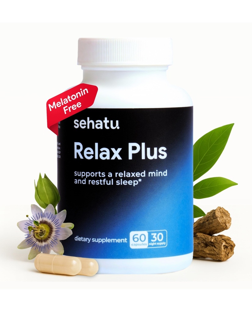 与GABA,L-Theanine,Ashwagandha,Valerian Root + 支持A 放松的摩德和安息的睡眠 → 60 伯爵 + 30日供应
