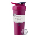 BlenderBottle Sport Sleek 绝缘无色钢摇摆瓶与Wire Whisk, 25-Ounce, Raspberry – 为运动员和适配型的蛋白质摇摆和水分,易混合, Slim Easy to hold, 保持饮料冷却,可锁定的Lid