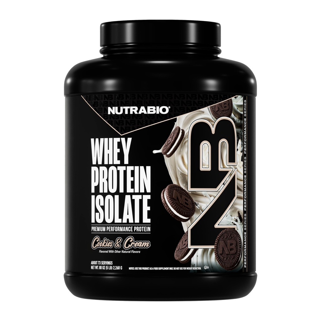 裸体蛋白蛋白蛋白100%,25g蛋白具有完全氨基酸剖面,豆类和Gluten Free,低碳和低卡路里Whey蛋白粉,Cookies & Cream,5Lbs.