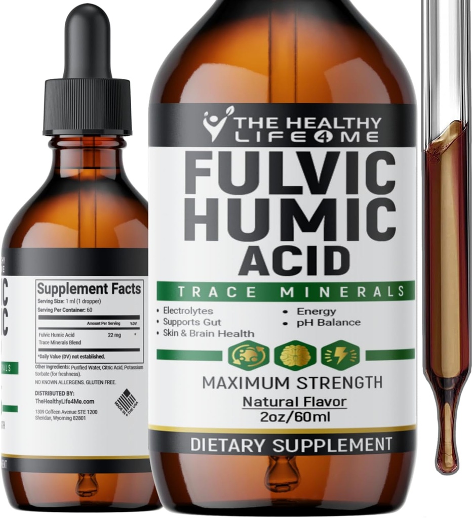 Fulvic Acid + 72 Trace Minerals → Fulvic Humic Acid → 文摘 → 水利 → Keto, 饮食 补充 → 能量 → pH 平衡 → 2-月 供给 → 健康生活 4 ME