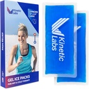 Kinetic Labs (2 Pack) 的可重复使用的Gel冰包伤痕——Hot Cold Packs伤痕 11"×5.3" – 软冰包伤痕 后头膝肩 颈部 颈部 肘部 脚部 头痛外科(Large)