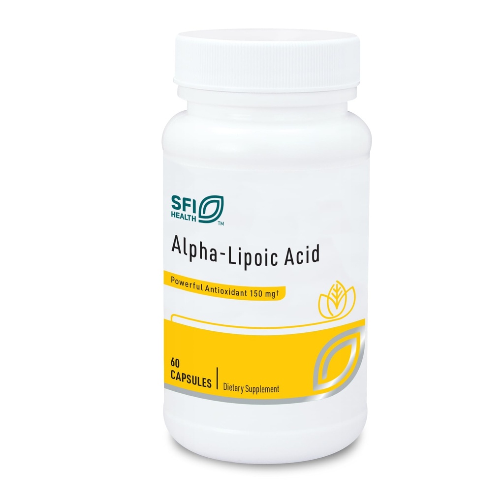 Klaire Labs SFI 健康 Alpha-Lipoic Acid 150mg - 促进肝脏解毒、抗氧化剂支持的ALA 补充剂 - 伪致癌和无玉米(60 Capsules)
