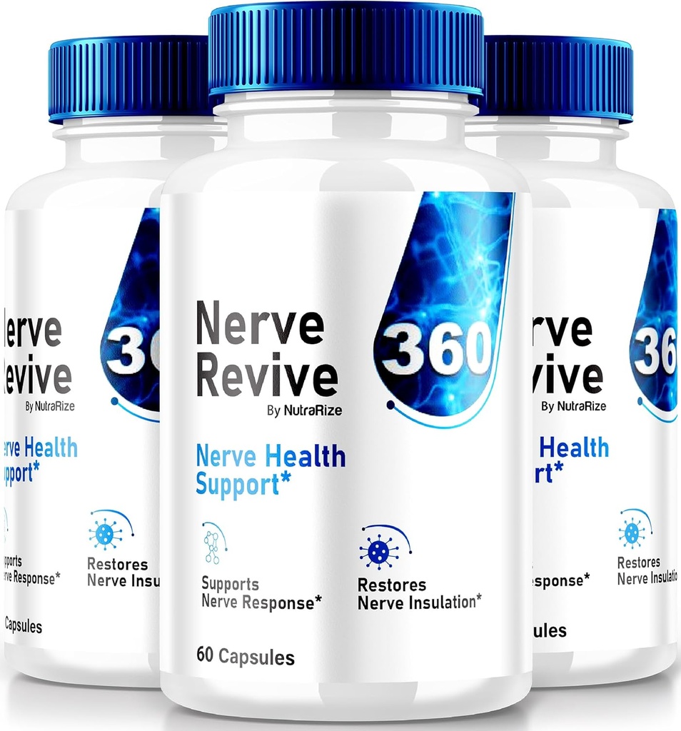 (3 Pack) Nerve Review 360 补编,全天然神经支持整体健康,Premium公式,NerveReview 360 维生素盖,官方评论(180 Capsules)