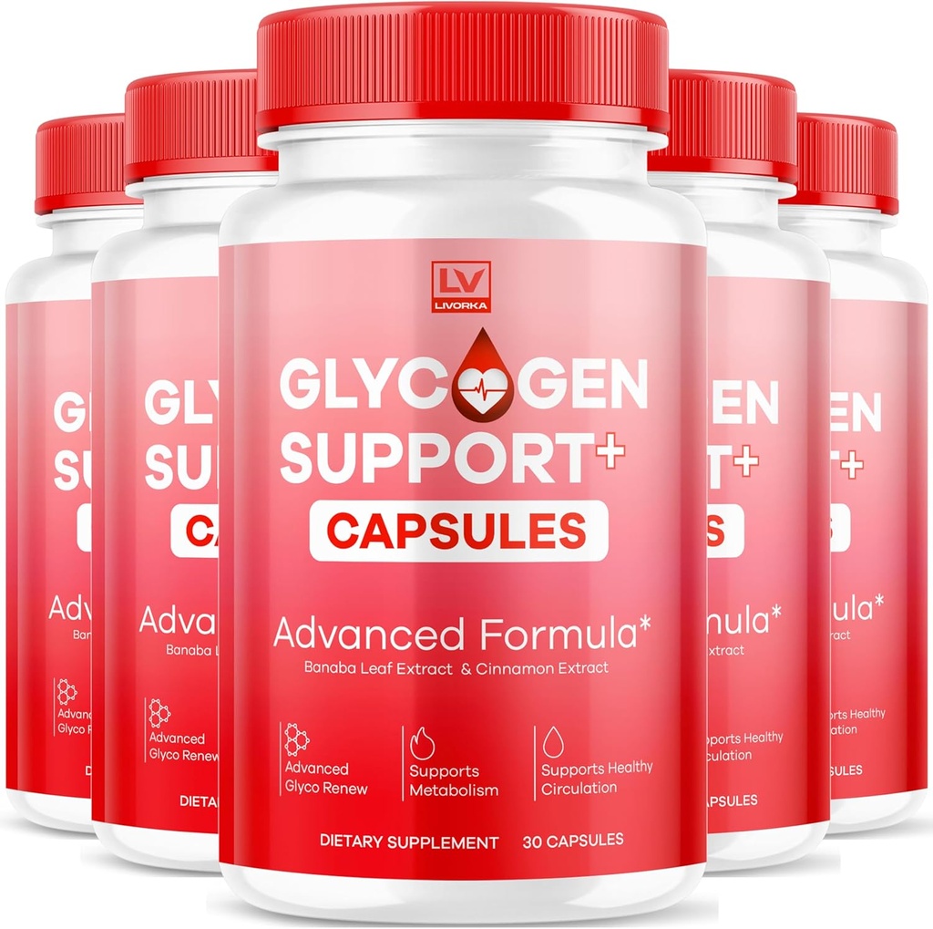 (5 Pack) Glycogen Support Supplement Advanced Formula, Glycogen Support Capsules, Glycogen Support, Advanced Glycogen Support Formula, Glycogen Support Supplement Reviews, 150 Capsules for 5 Months