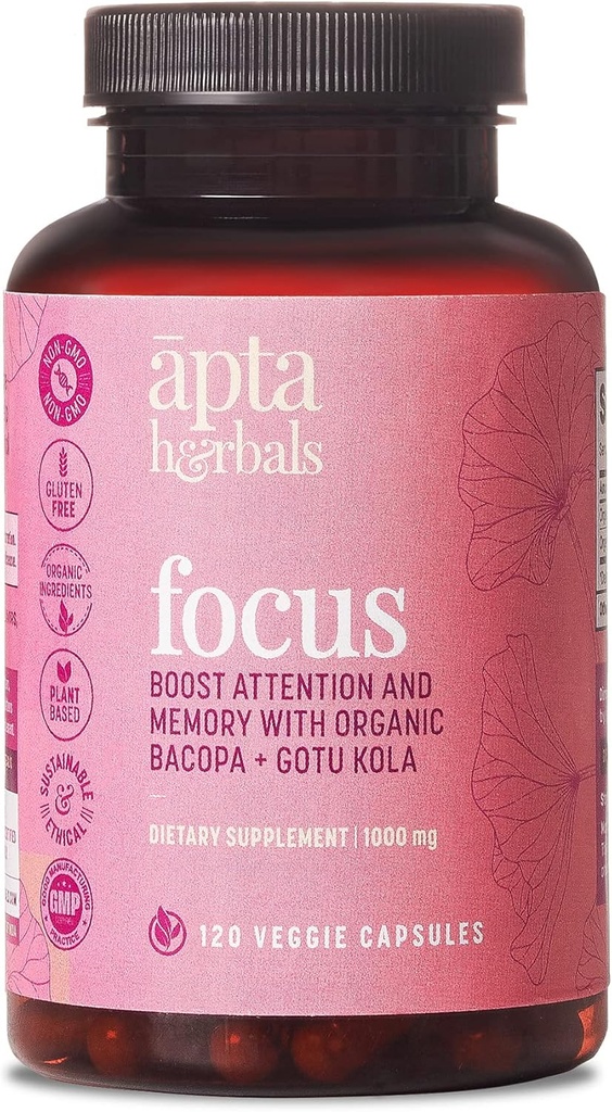 Focus,草药补充品,120 Veggie Capsules, 改善Focus, 集中和记忆