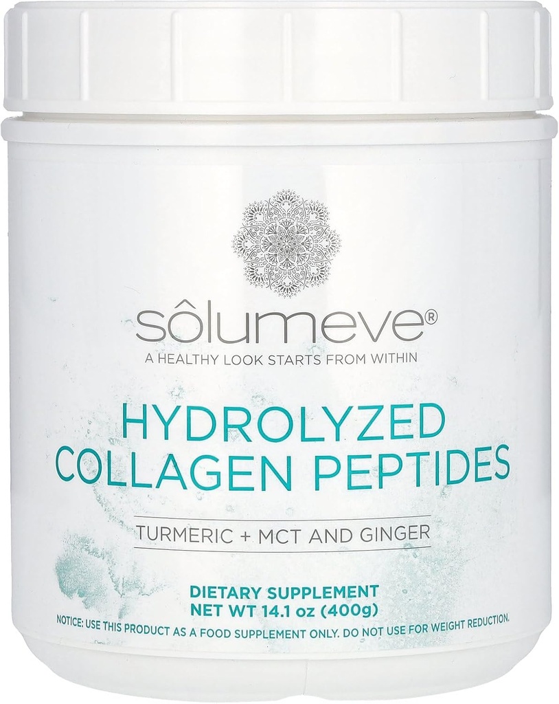 加利福尼亚金营养 水解Collagen Peptides与Turmeric,MCT,和姜,14.1 oz(400克)