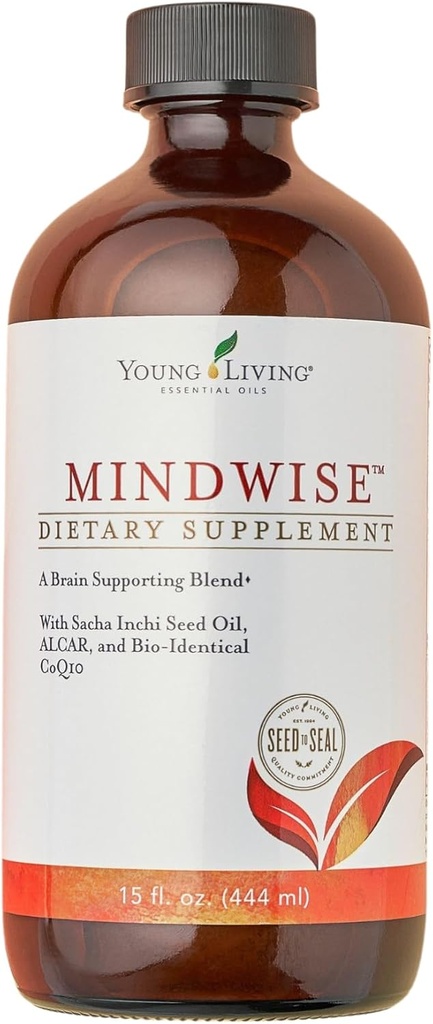年轻生活 - MindWise 15 oz QQ 饮食补充 QQ 认知支持和心脏健康的基本油,通过补充身体 QQ 与维生素D3, CoQ10, ALCR, 和 GPC 配合