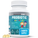 平衡 1 时间释放儿童 Probiotic – 最多15x更好的生存能力 – 3 亿 CMU – Gut & 儿童消化支持 – 免糖,容易吞,两个月供应