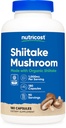 Nutricost Organic Shiitake Mushroom Capsules 1000mg, 90 Servings - CCOF Certified Made with Organic, Vegetarian, Gluten Free, 500mg Per Capsule, 180 Capsules