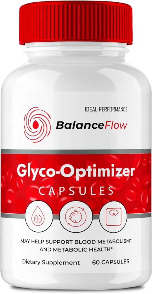 平衡流 Glyco 优化器 补充卡普尔 平衡流健康与健康支持药 - 最大强度,平衡流所有自然先进公式,平衡流药审查(60个卡普尔)