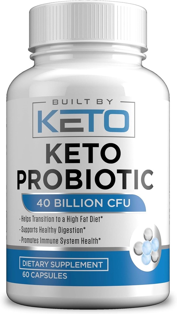 Keto Probiotics with Prebiotic - 消化和古特健康 - 支持偶发便秘,腹泻,气体和布洛廷 - 女性和男性的 Probiotics - Ketogenic 饮食 Probiotic - 60 Capsules