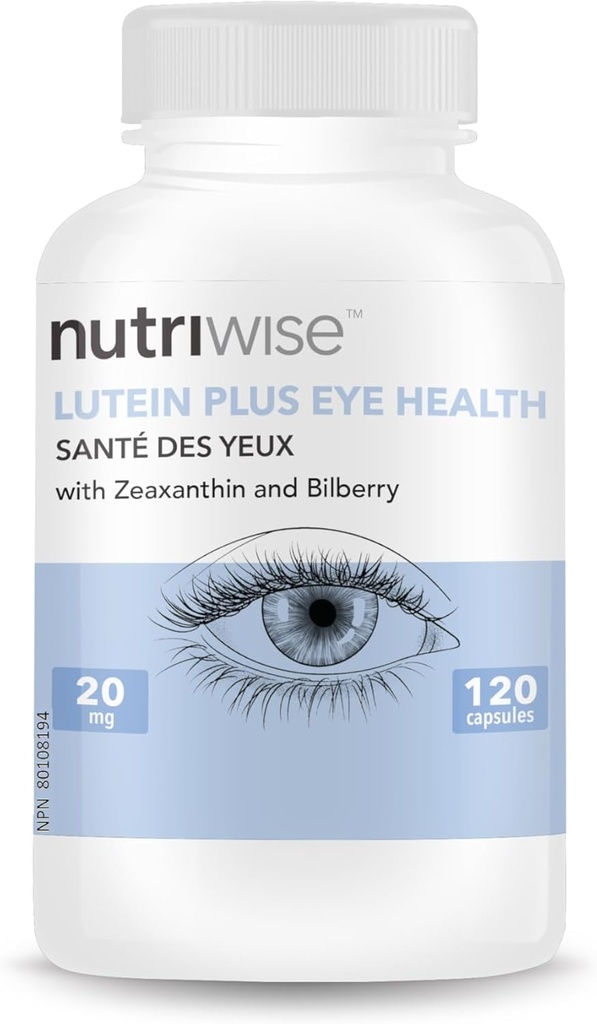 NutriWise Lutein + 抗氧化剂促进眼部健康(Bilberry Zeaxanthin Lutein)