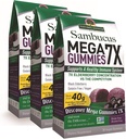 自然之答(Sambucus Mega Gummys QQ 7X More Elderberry Content) 无酒精,无胶,无胶,无胶,Vegan,非GMO和无防腐剂(Pack of 3) 30ct Gummys (Pack of 3)
