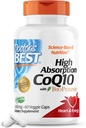 博士最佳高吸收CoQ10 与生物Perine,心脏健康与能源生产,自然发酵,非GMO,Vegan,Gluten Free,600 mg,60 Veggie Caps