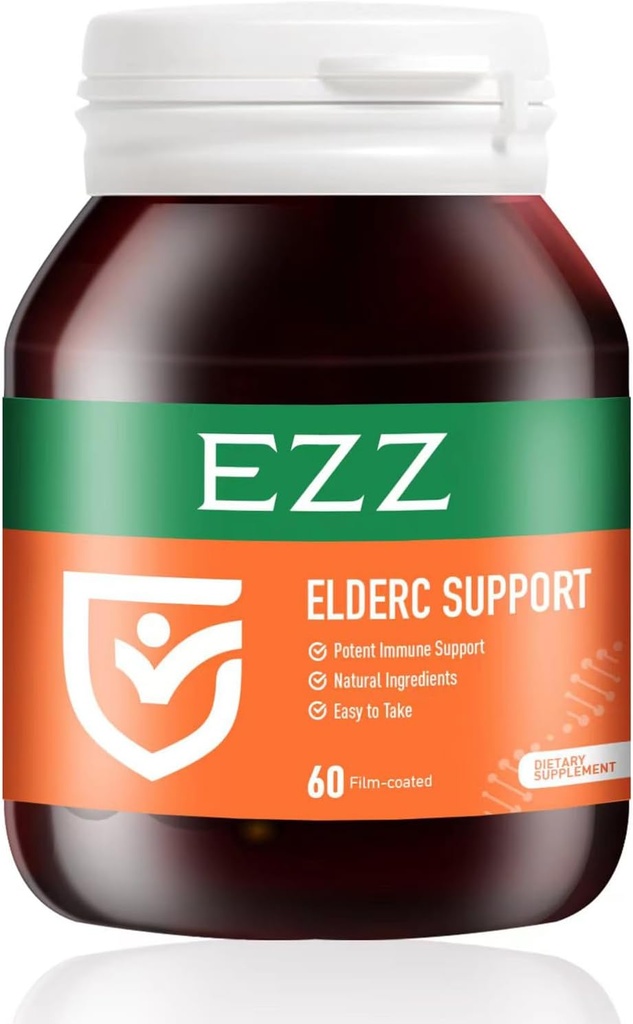 EZZ维生素C C Capsules,成人免疫系统助推器,支持凝胶形成,包含Ascorbic酸,老莓提取,樱桃提取,锌,健康支持补充剂
