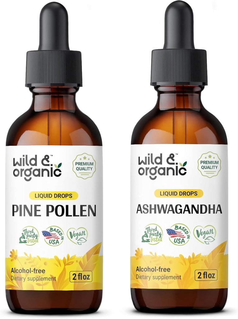野生和有机松 Pollen 叮当 2 fl oz & Ashwagandha 叮当 2 fl oz