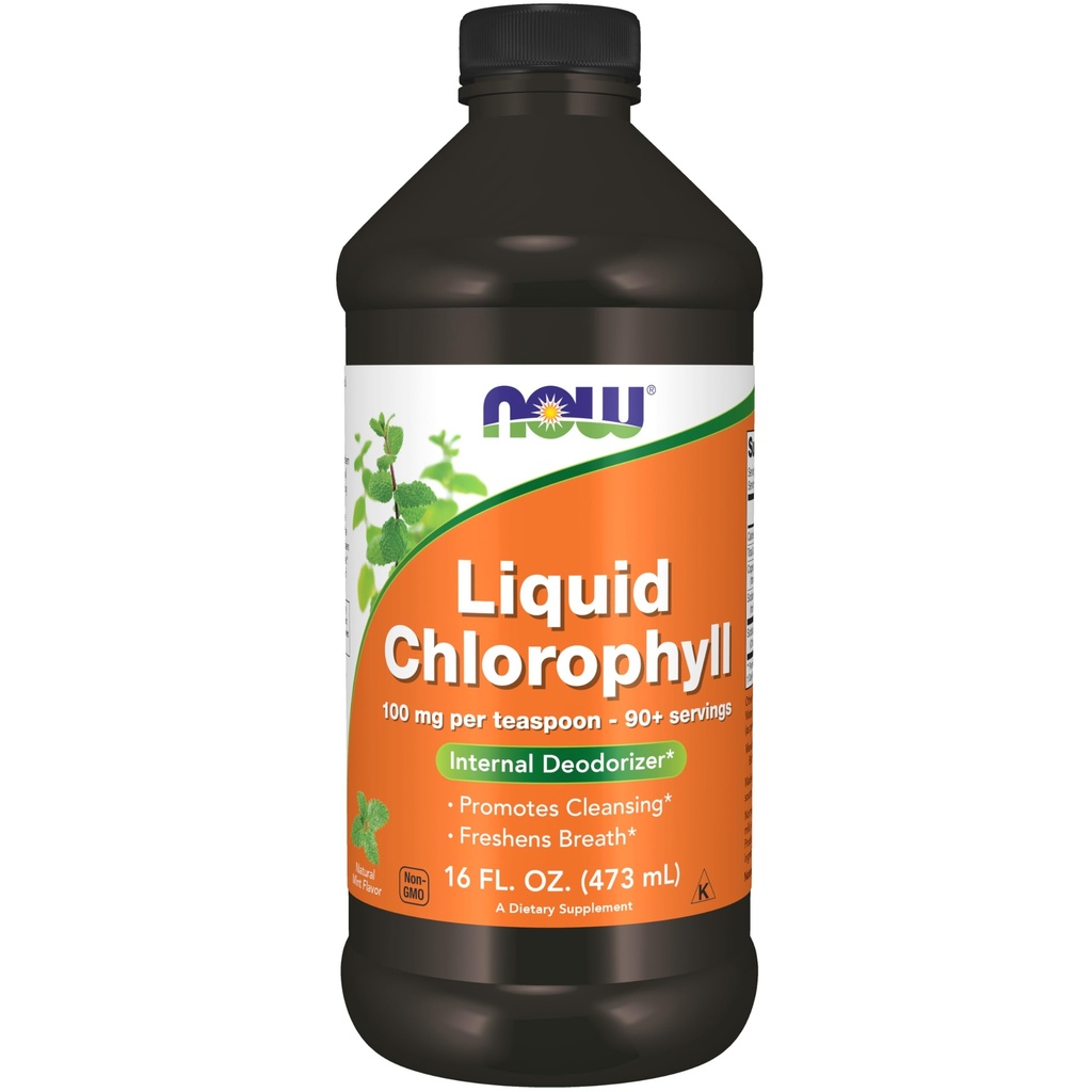 Nows Foods Supplements, Life Chlorophyll, Supercented, 内部除臭剂*, Boost Energy, Mint Flavor, 16-Ounce (英语).
