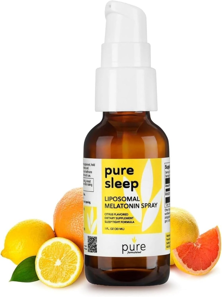 Sleep Liposomal Melatonin Spray – 口服睡眠Spray 快动作睡眠援助和免疫支持 – Citrus Flavor, 无酒精, Gluten-free – 成人与儿童30ml melatonin