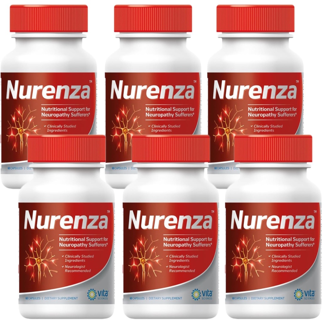 维塔科学 Nurenza 神经病救济补充40x 强力天然R-ALA 神经健康、快速修复w/维生素、抗氧化剂振兴脚、手、腿和脚趾。