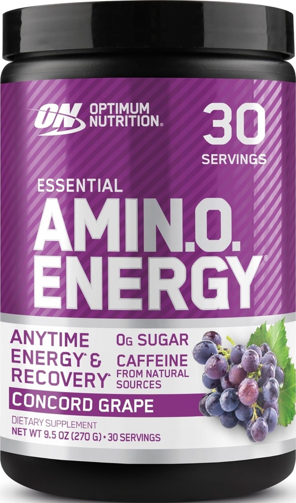 最佳营养 氨基能源 - 用青茶、BCAA、氨基酸、Keto Friendly、Green Coffee 提取器、能源粉 - 康科德葡萄,30种服务