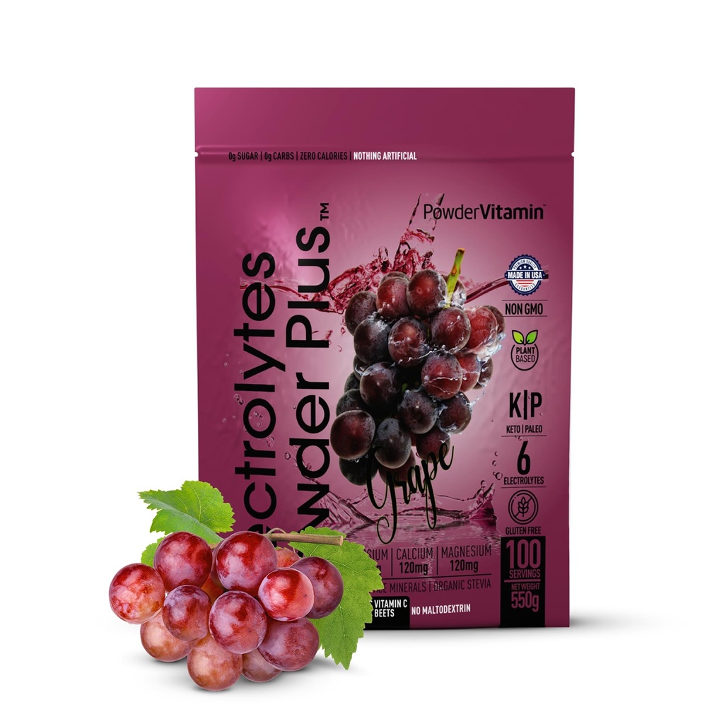 粉末维生素加电解剂 粉末加电解剂 加电解剂 零卡路里 Keto, 0 糖, 无 Maltodextin 1100mg 钾, 120mg 钙, 120mg 镁, 水化粉