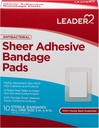 LEADER Sheer Adhesive Bandage Pades,包装有皮肤的Blends,高吸附性非Stick Pad,用于急救和伤者护理保护,与Band-Aid相比,All one Six 3/4"×4),100厘米.