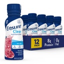 确保液体清营养饮料、0g脂肪、8g蛋白、蓝莓石榴、10 Fl Oz(12袋)、瓶子、无脂