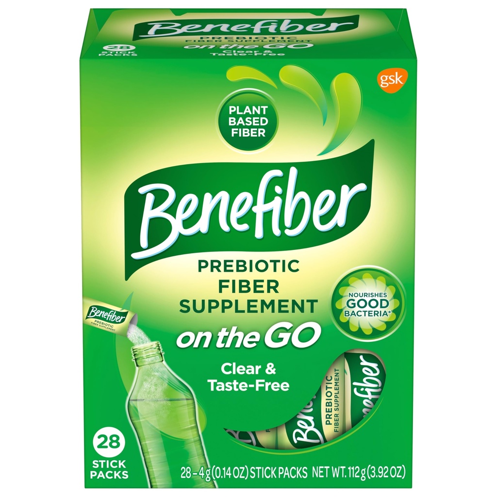 (原始内容存档于2019-09-21) (英语). Benefiber On The Go Prebiotic Fiber Supplement for Digestive Health, Daily Fiber, Unfriorousd - 28 Sticks (3.92 Ounces).