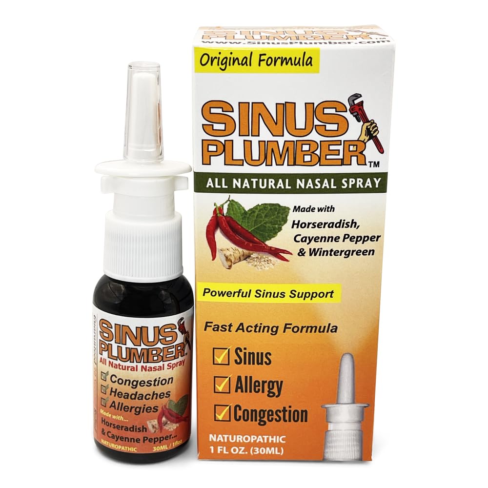 Sinus Plumber Pepper Nasal Spray, 过敏和Sinus Relief, 摄入,头痛, 1 fl z