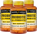 Mason Natural Probiotic with Prebiotic,120天供应正常消化功能和改良的Gut健康,3包