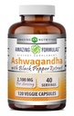 Ashwagandha Root 与黑椒抽取补充 | 2100 Mg Per service | Veggie Capsules 补充 | Non-GMO | Gluten-free | | |  USA  USA  USA  USA  USA  USA  USA  USA  USA  USA  USA (1 Pack, 120 counts)