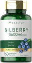 卡莱尔·比尔贝里(Carlyle Bilberry) 提取卡普苏莱(Capsules) | 3600mg | 150 伯爵 | 蔬菜,非GMO,Gluten免费水果补充品