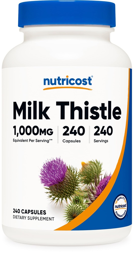 Nutricost Milk Thetle 摘录 240 瓶装240 瓶装 - Vegan, GMO Free and Gluten Free