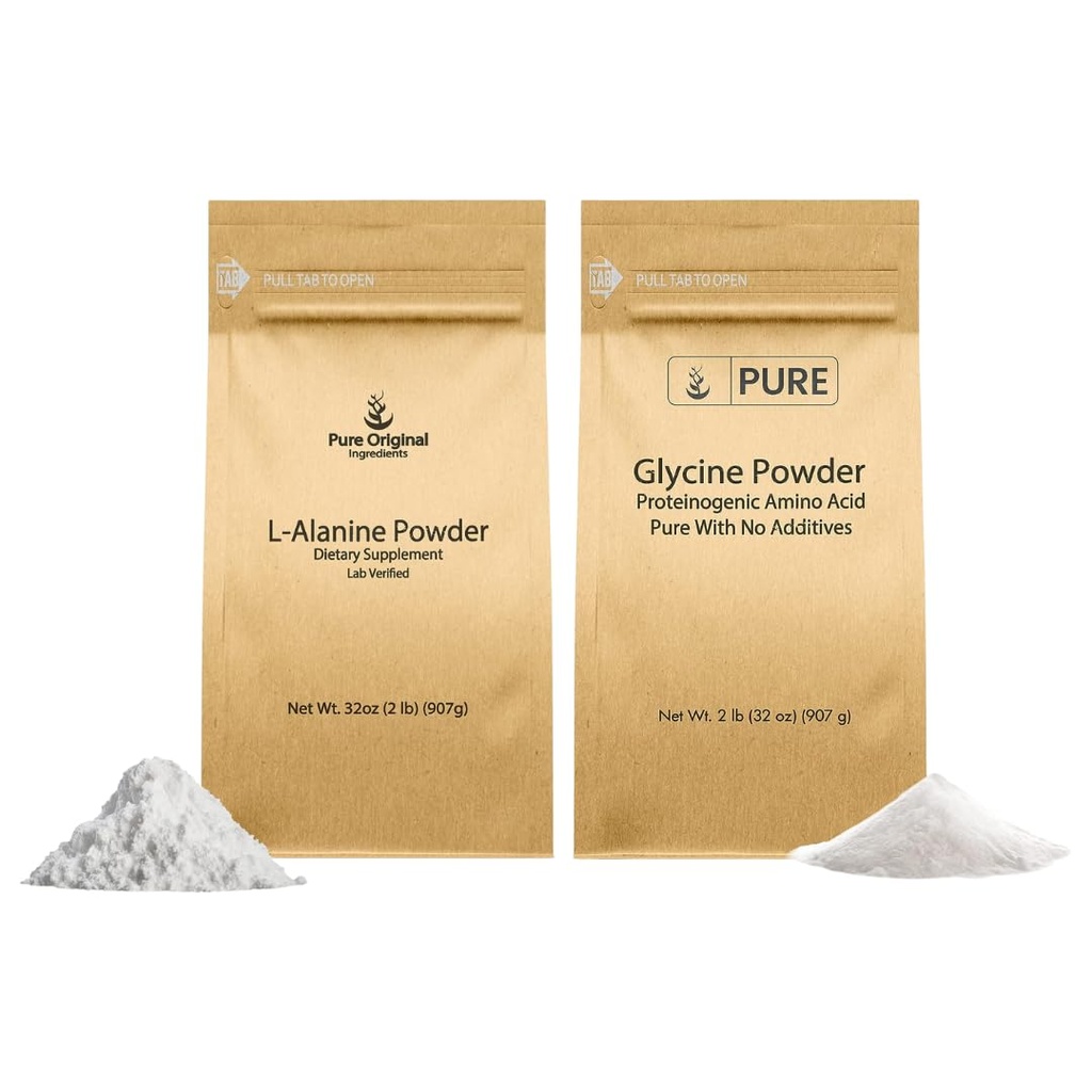 L-Alanine & Glycine 粉末盒(2磅), 补充粉末,纯和未稀释