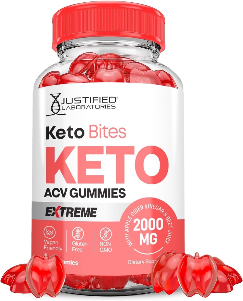 Keto Bits Keto ACV Gummys Extreme 2000MG Keto Bites Keto Gummys 苹果苹果苹果苹果醋 配以石榴甜甜甜甜甜菜 B12 Vegan Non GMO 60 Gummys 配制.