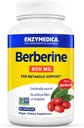 Enzymedica Berberine 800 mg – Vegan Capsules for Metabolic Support – from Sustainably Sourced Barberry – Non-GMO, Gluten-Free, No Fillers or Excipients – 60 Capsules