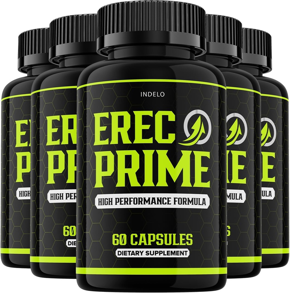 (5 Pack) Erec Prime Pills for Men, Erec Prime 高性能补编, Erec Prime 高级公式, Erec Prime Reviews, Erec Prime24 (300 Capsules)