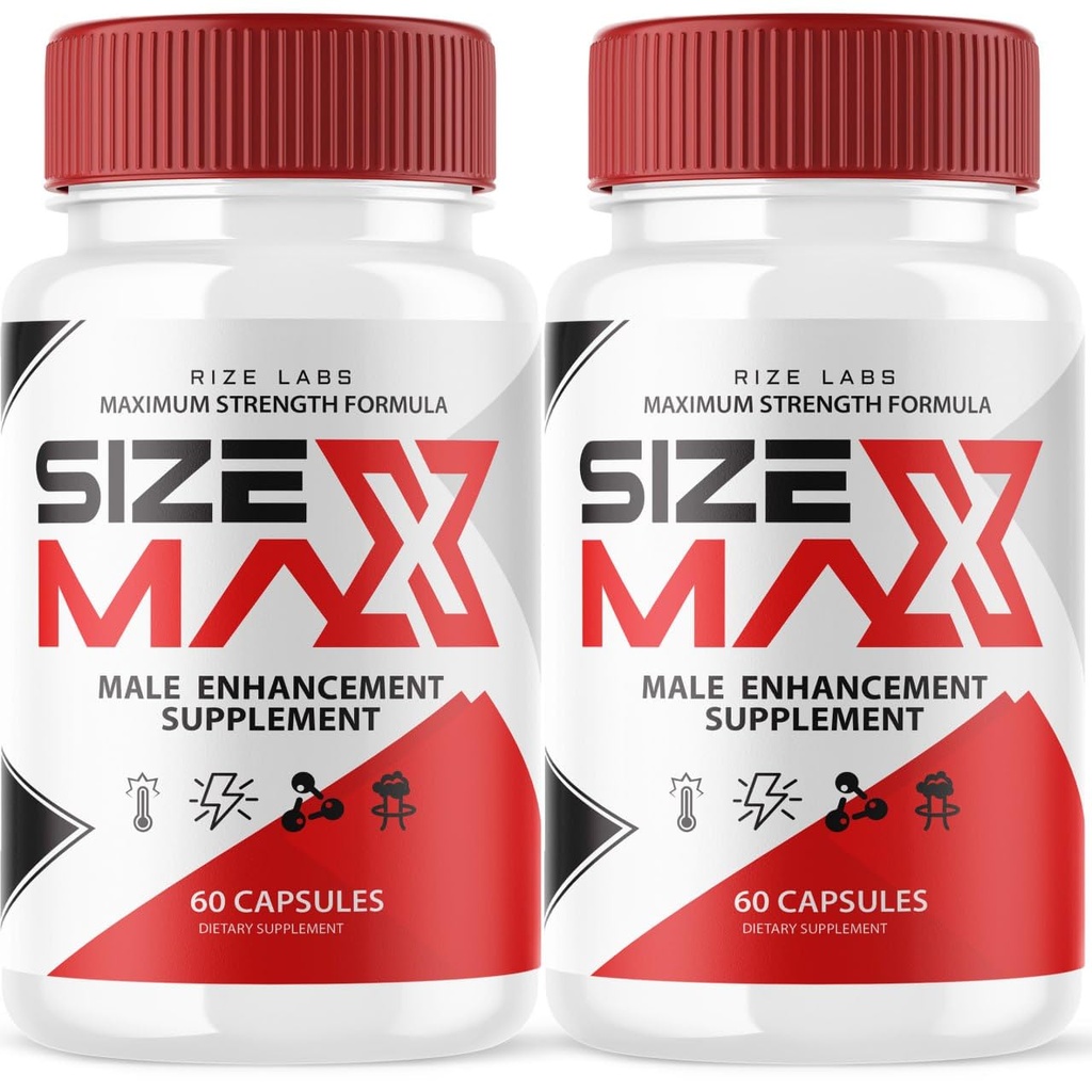 rize 实验室 尺寸 Max Pills for Men, 大小 Max Natural and effective Capsules, 大小 Max 支持 身体 执行更长和更好的, 大小 Max 补充 Reviews (120 Capsules) (Pack of 2)