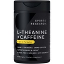 体育研究 L-Thenine 配有咖啡因和椰子MCT Oil - 聚焦能源,警示和放松而不沉迷 - 200mg L Theanine,100mg有机咖啡因 - 60 液态软胶