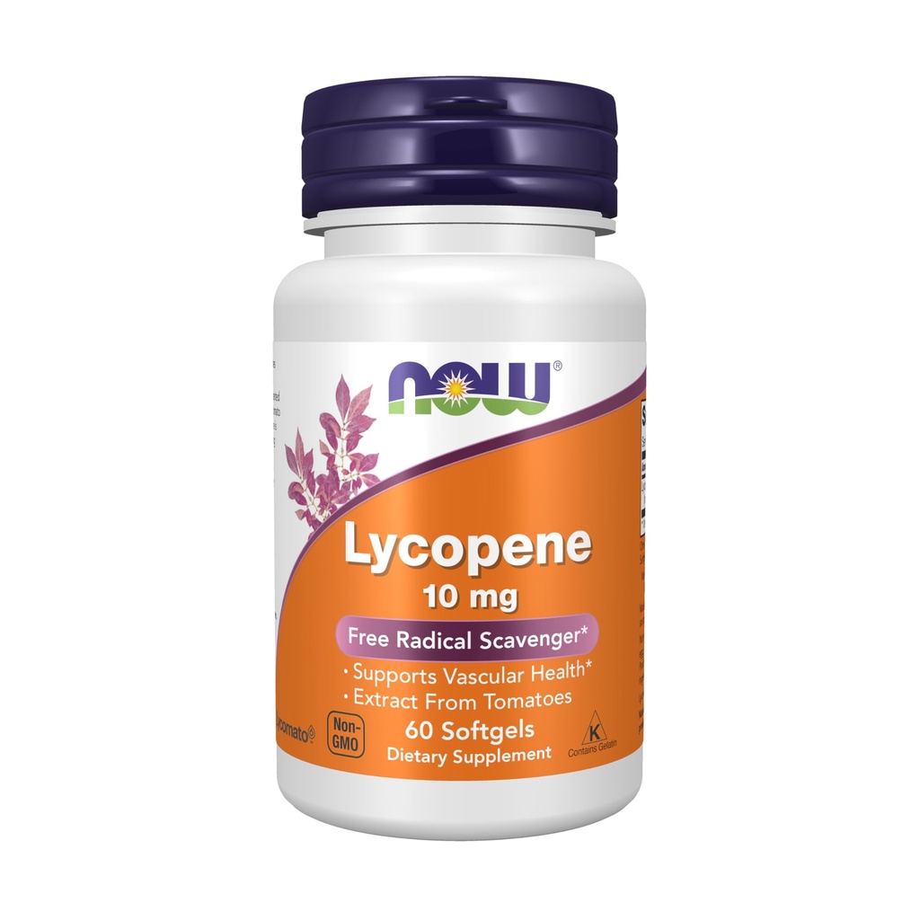 NOW 补充品,配有番茄自然提取物的Lycopene 10 mg,自由激进拾荒者*,60软胶