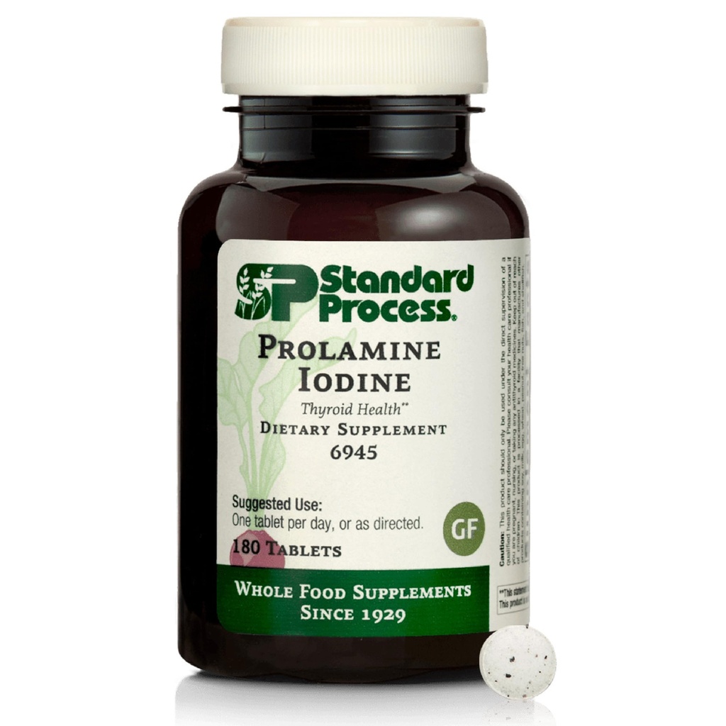 标准工艺 Prolamine碘甲状腺素健康膳食补充剂 - Vegan, Gluten-Free, Non-Dairy, & Non-Soy - 基本内分泌支持 - 180片