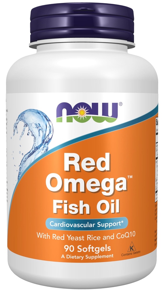NOW 食品补充品,Red OmegaTM配有CoQ10 30毫克和Omega-3鱼油,心血管支持*,90软胶