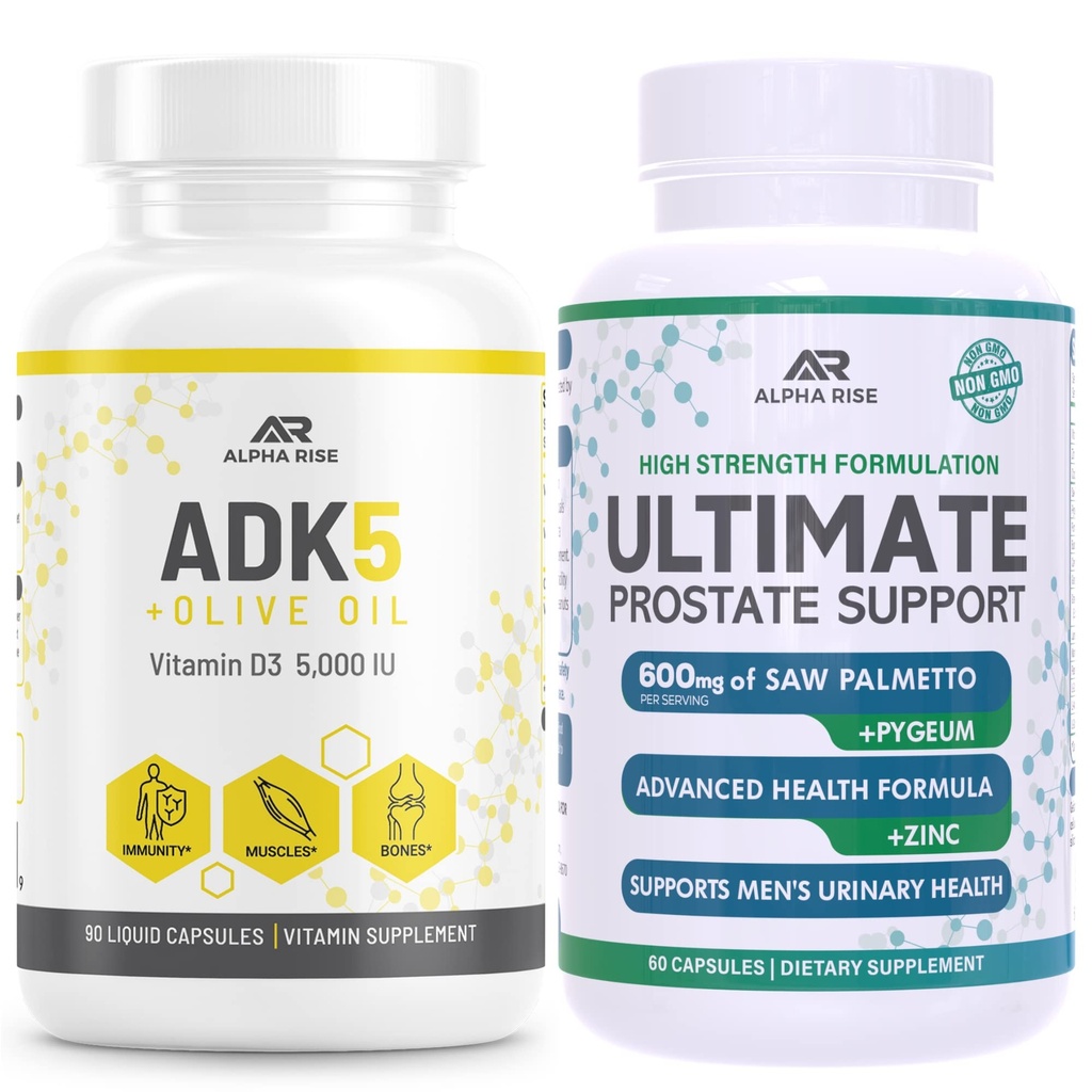 ADK 5 维生素补充+ 最佳超常前列腺支持 - 男性前列腺健康补充
