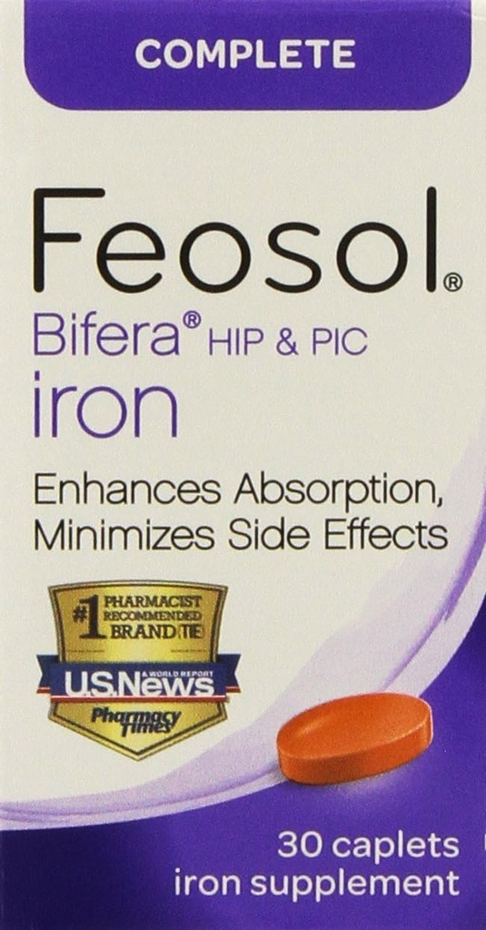 Feosol 完成 Bifera, 30 计数(包2)