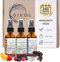 液态维生素(包件3) Sambucus Nigra Elderberry Mist, Zinc Boost Mist and Vitamin C Mist(超强) - 天然免疫系统支持 - 非GMO Gluten-Free - 240天供应
