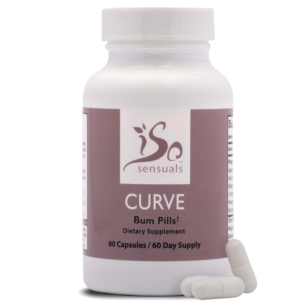 IsoSensuals Curve Butt增强药丸 - Bum Bum Booty Pills for Bigger Butt. 60 Easy to Swallow Capsules (英语).