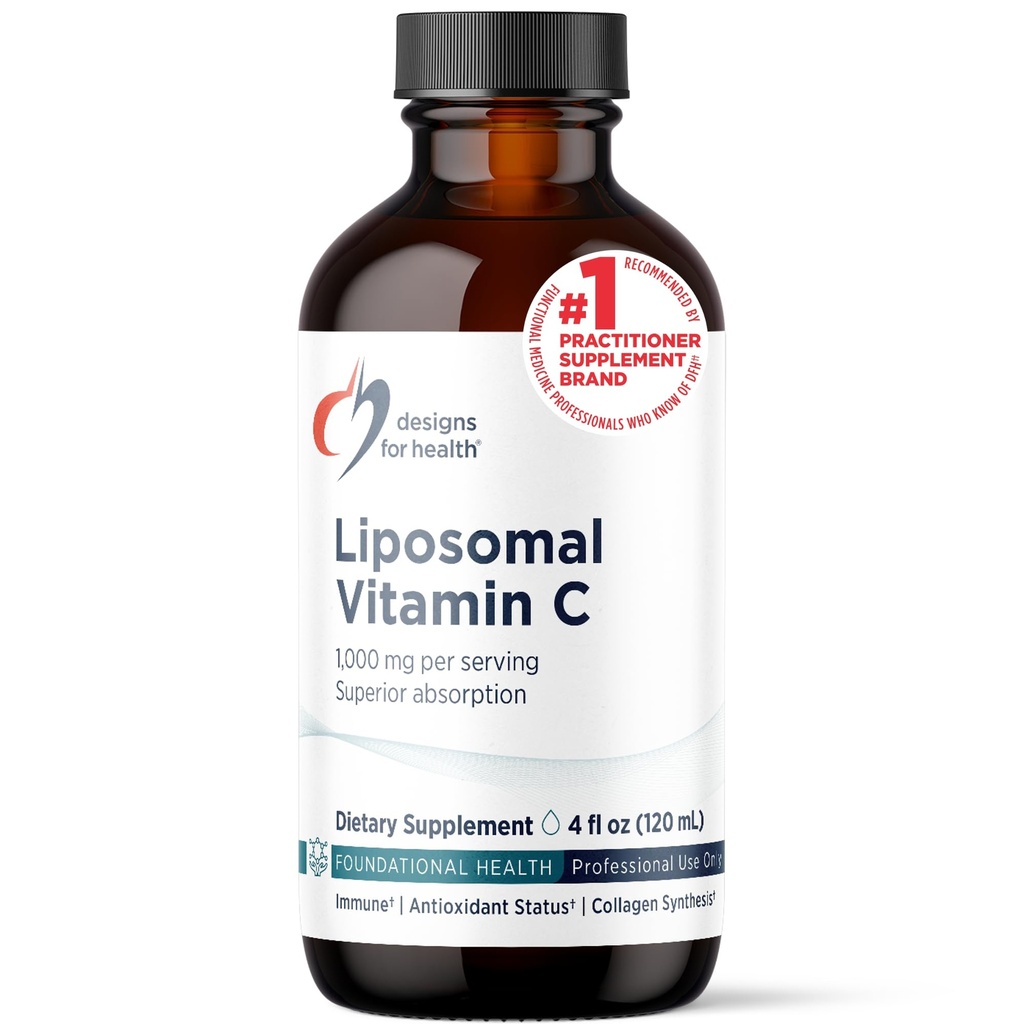 Liposomal Vitamin C 液体-1000mg Vitamin C 补充剂- Liposomes(来自葵花莱辛)用于高级吸收-非GMO,Pleasant Lemon Flavor(24 services / 4oz)